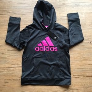 NWT Adidas Black and Pink Hoodie